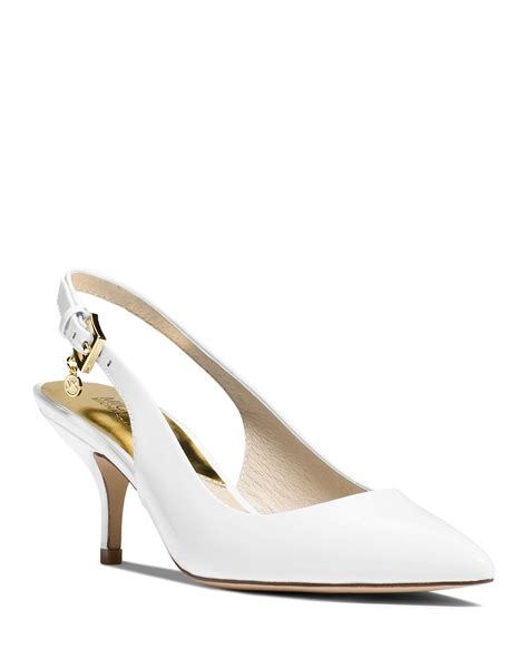 michael kors kitten heel slingback|michael kors peep toe heels.